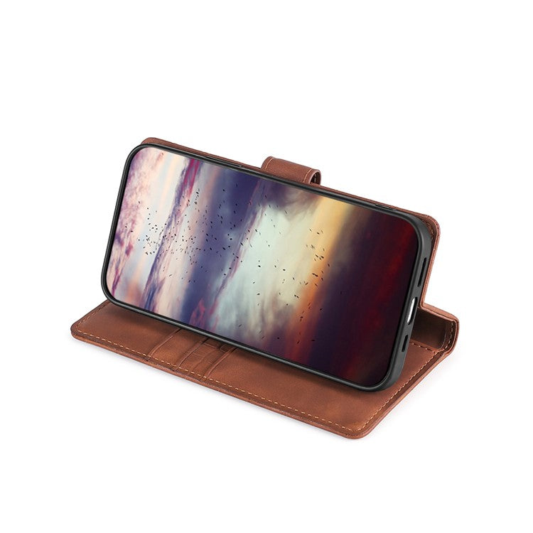 Crocodile Texture Wallet Card Holder Design Supporting Stand Design Leather Case Phone Cover Shell for Google Pixel 6 Pro - Brown