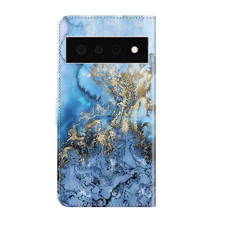 3D Creative Pattern Design PU Leather Wallet Shockproof Stand Flip Magnetic Case with Strap for Google Pixel 6 Pro - Bauhinia Valley