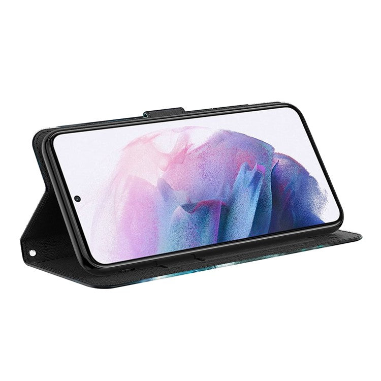 3D Creative Pattern Design PU Leather Wallet Shockproof Stand Flip Magnetic Case with Strap for Google Pixel 6 Pro - Bauhinia Valley