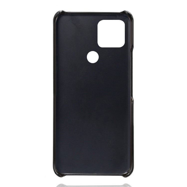 KSQ PU Leather + PC Combo Anti-shock Anti-fall Dual Back Card Slots Design Hard Case for Google Pixel 5a 5G - Black
