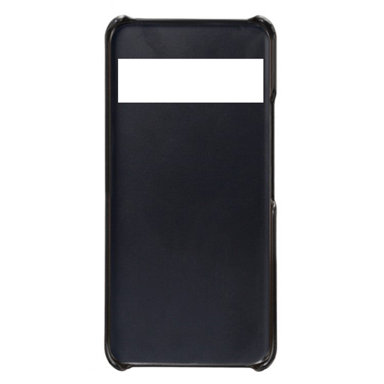 KSQ PU Leather + PC Combo Stylish Dual Back Card Slots Design Light Slim Hard Case for Google Pixel 6 Pro - Black