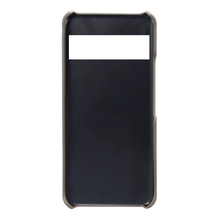 KSQ PU Leather + PC Combo Stylish Dual Back Card Slots Design Light Slim Hard Case for Google Pixel 6 Pro - Grey