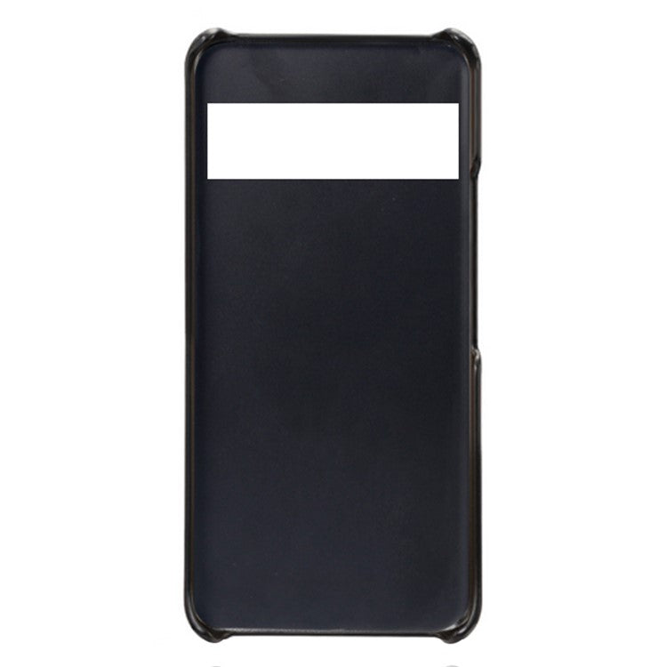 KSQ PU Leather + PC Combo Durable Anti-fall Dual Back Card Slots Design Hard Phone Shell for Google Pixel 6 - Black