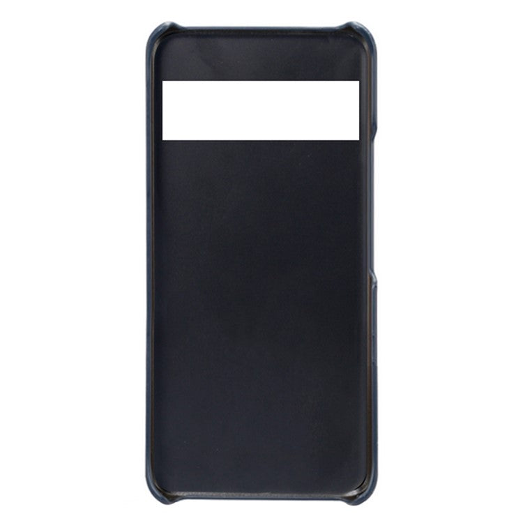 KSQ PU Leather + PC Combo Durable Anti-fall Dual Back Card Slots Design Hard Phone Shell for Google Pixel 6 - Blue