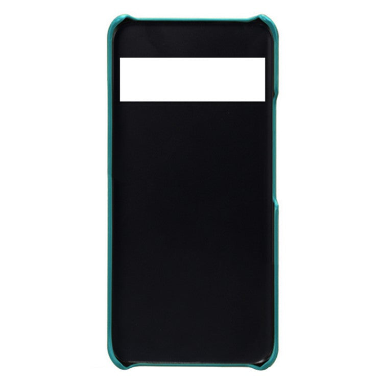 KSQ PU Leather + PC Combo Durable Anti-fall Dual Back Card Slots Design Hard Phone Shell for Google Pixel 6 - Green