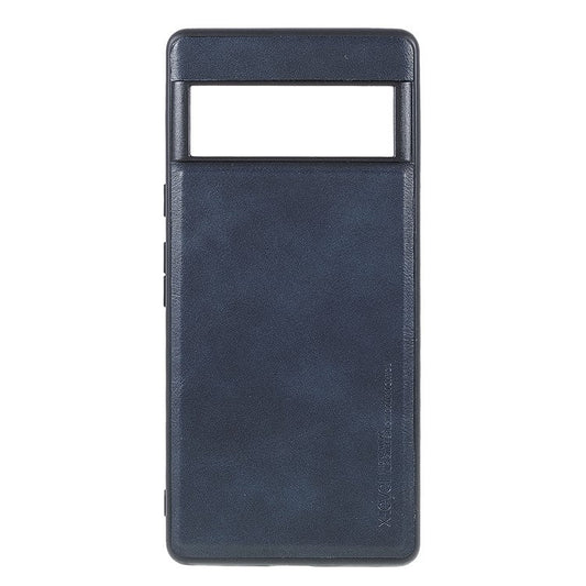 X-LEVEL Vintage Style Light Slim PU Leather Coated TPU Protective Cover Shell for Google Pixel 6 Pro - Blue