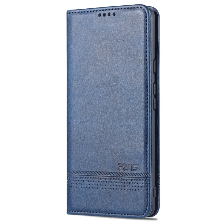 AZNS Practical Flip Phone Cover Wallet Design Durable PU Leather Shockproof Phone Case for Google Pixel 6 - Blue