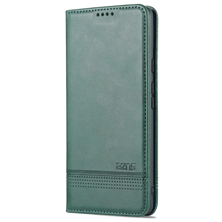 AZNS Practical Flip Phone Cover Wallet Design Durable PU Leather Shockproof Phone Case for Google Pixel 6 - Green