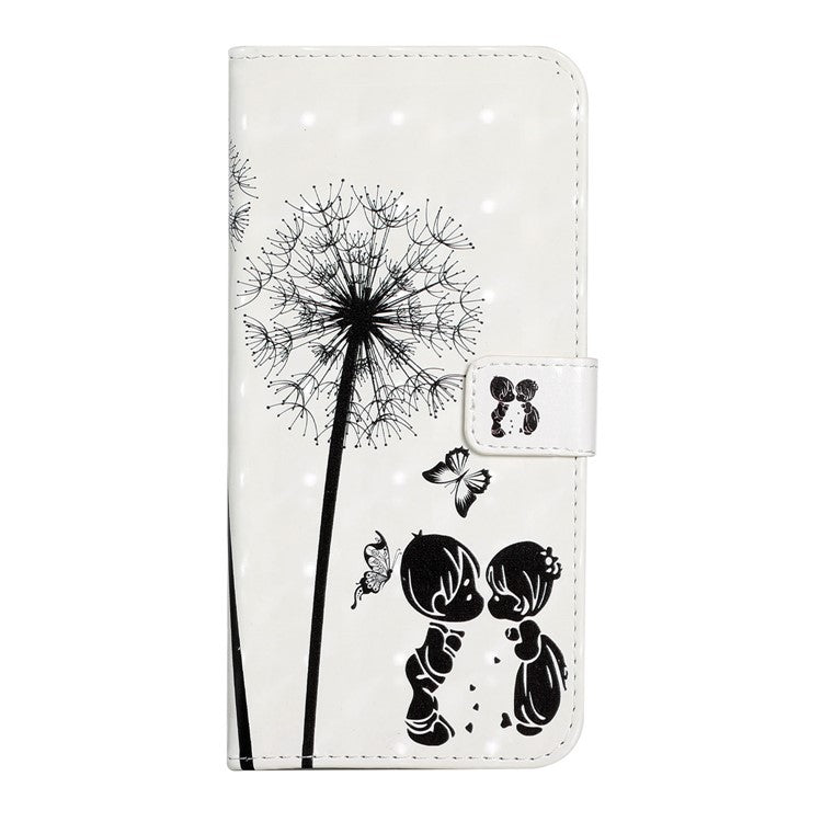 Pattern Printing Light Spot Decor Foldable Stand PU Leather Phone Case Cover with Wallet for Google Pixel 6 Pro - Kid and Dandelion