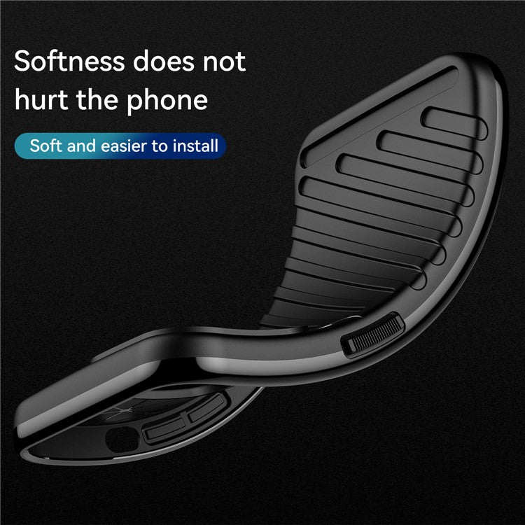 Thunder Series Twill Texture Thickened Smooth Flexible TPU Protective Phone Cover for Google Pixel 6a - Black