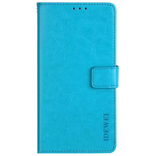 IDEWEI Anti-dust Mobile Phone Bag Case PU Leather + TPU Protection Stand Phone Case for Google Pixel 6 Pro - Sky Blue