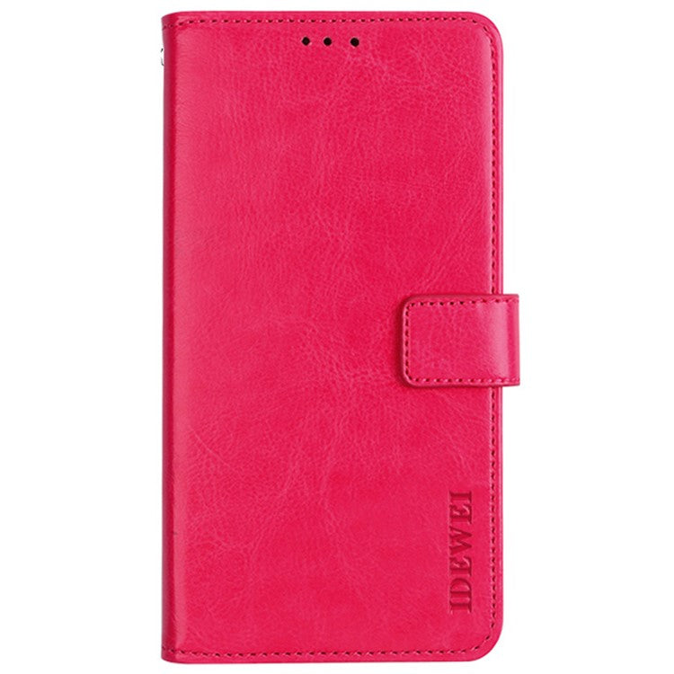 IDEWEI Anti-dust Mobile Phone Bag Case PU Leather + TPU Protection Stand Phone Case for Google Pixel 6 Pro - Rose
