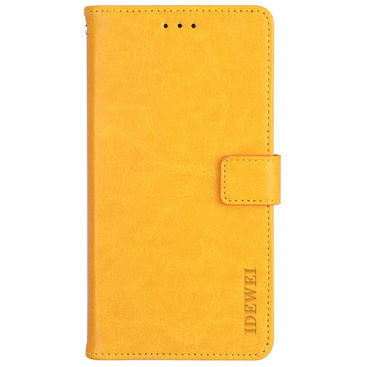 IDEWEI Shockproof Phone Bag Case PU Leather + TPU Case All-round Protection Stand Wallet Phone Cover for Google Pixel 6 - Yellow