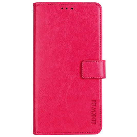 IDEWEI Shockproof Phone Bag Case PU Leather + TPU Case All-round Protection Stand Wallet Phone Cover for Google Pixel 6 - Rose