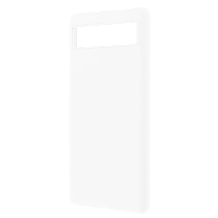Anti-dust Glossy Surface Rubberized Hard PC Phone Covering Protective Phone Case for Google Pixel 6a - White