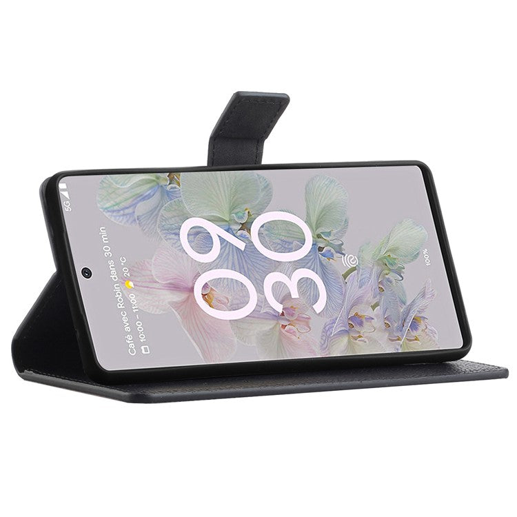 Pattern Printing TPU + PU Leather Stand Magnetic Closure Flip Case with Card Slots and Cash Pocket for Google Pixel 6a - Owls on the Branch