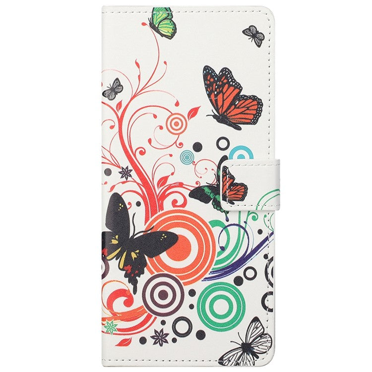 Pattern Printing TPU + PU Leather Stand Magnetic Closure Flip Case with Card Slots and Cash Pocket for Google Pixel 6a - Colorful Butterflies
