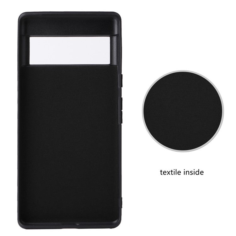 Lightweight PU Leather Coated Soft TPU + Hard PC Hybrid Protective Case for Google Pixel 6 - Cross Texture/Black