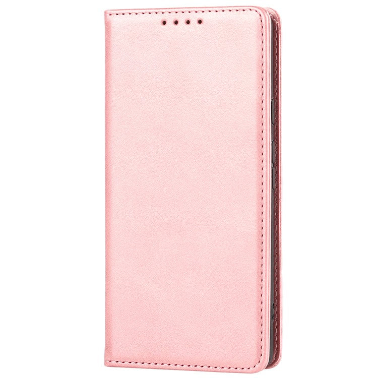 PU Leather + TPU Phone Case for Google Pixel 6a, Stand Wallet Shockproof Anti-fall Auto Closure Magnetic Cover - Rose Gold