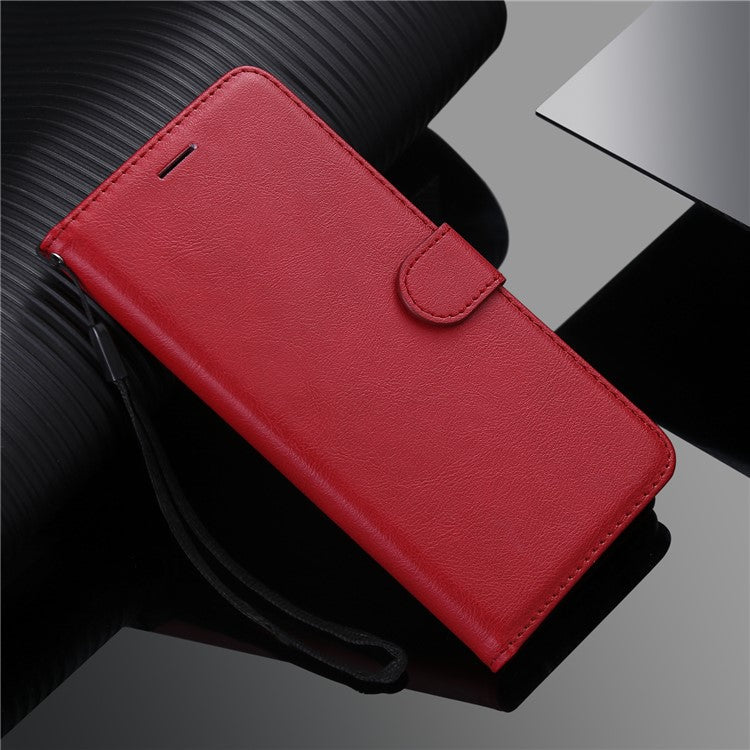 KT Leather Series-2 Stand Wallet Phone Case for Google Pixel 6a 5G, PU Leather + TPU All-round Protection Cover with Wrist Strap - Red