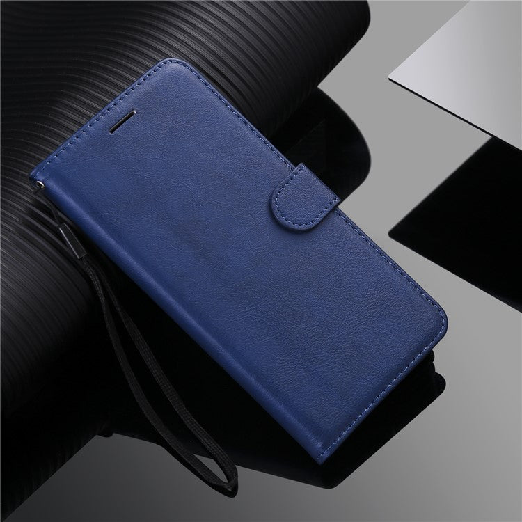 KT Leather Series-2 Stand Wallet Phone Case for Google Pixel 6a 5G, PU Leather + TPU All-round Protection Cover with Wrist Strap - Blue