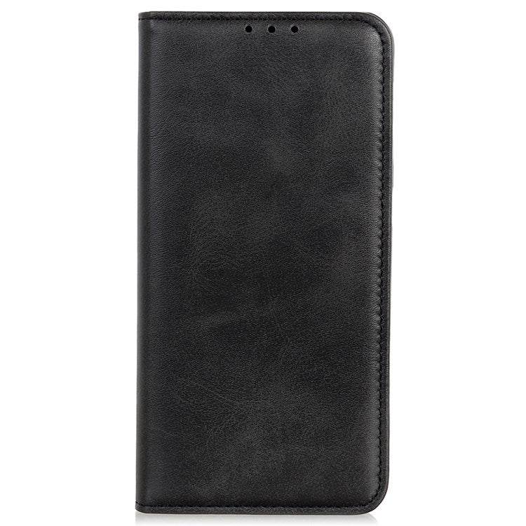 For Google Pixel 7 Split Leather Stand Phone Case Magnetic Auto-absorbed Full Protection Wallet Cover - Black