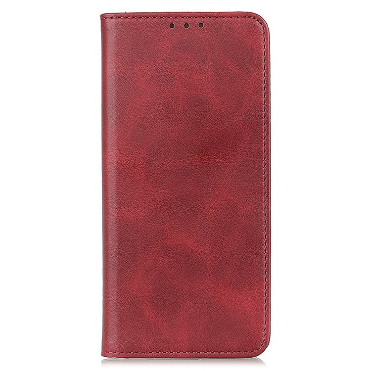 For Google Pixel 7 Split Leather Stand Phone Case Magnetic Auto-absorbed Full Protection Wallet Cover - Red