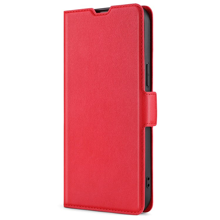 Ultra-thin PU Leather Case for Google Pixel 7 5G Drop-proof Stand Phone Cover Side Magnetic Closure Case with Card Slot - Red