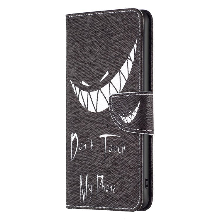 BF Pattern Printing Leather Series-1 for Google Pixel 7 Pro 5G Leather Phone Case with Stand Wallet - Don't Touch My Phone
