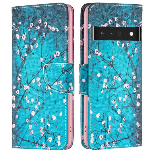 BF Pattern Printing Leather Series-1 for Google Pixel 7 Pro 5G Leather Phone Case with Stand Wallet - Winter Sweet