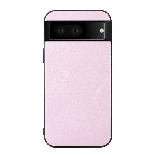Textured PU Leather Coated Hybrid Case for Google Pixel 7, Slim Light Phone Back Cover Drop Protection Accessory - Pink