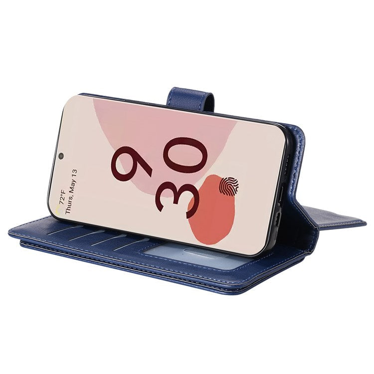 KT Multi-functional Series-1 for Google Pixel 7 Pro 5G Wallet Phone Case PU Leather 10 Card Slots Stand Folio Phone Cover - Dark Blue