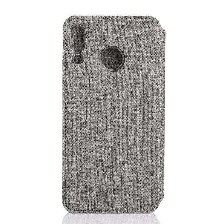 VILI DMX Cross Texture Card Slot Leather Stand Cover for Asus Zenfone 5Z ZS620KL/5 ZE620KL - Grey