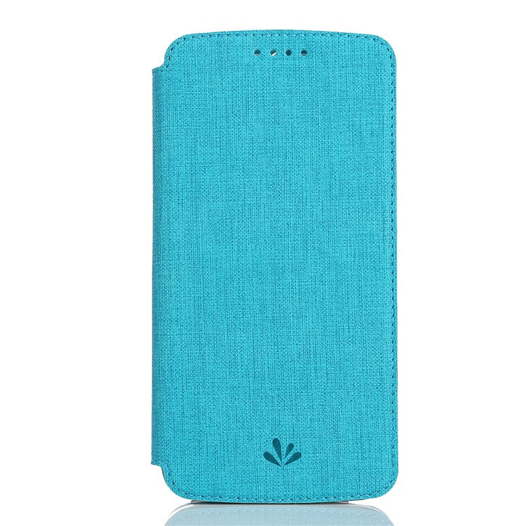 VILI DMX Cross Texture Card Holder Leather Stand Casing for Asus Zenfone 5Z ZS620KL/5 ZE620KL - Blue