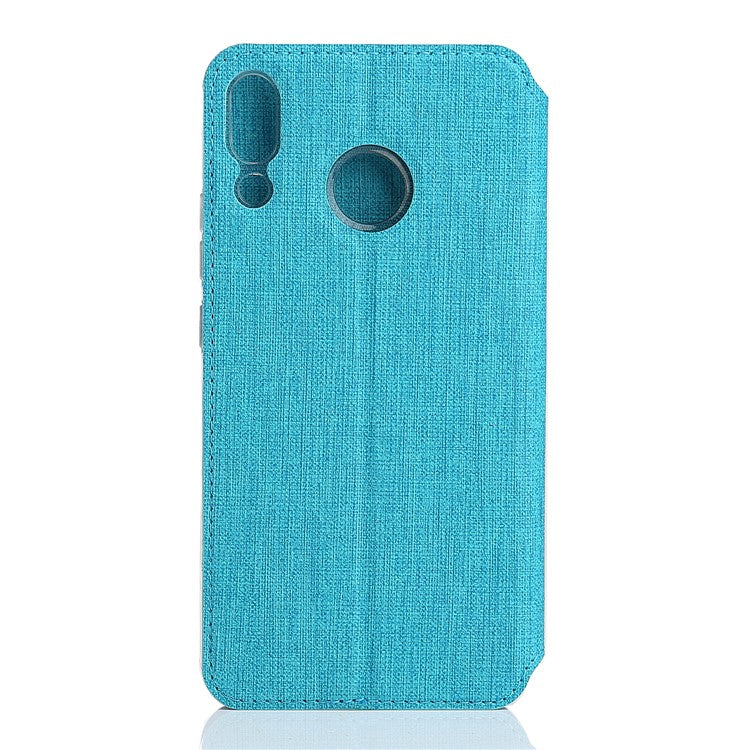 VILI DMX Cross Texture Card Holder Leather Stand Casing for Asus Zenfone 5Z ZS620KL/5 ZE620KL - Blue