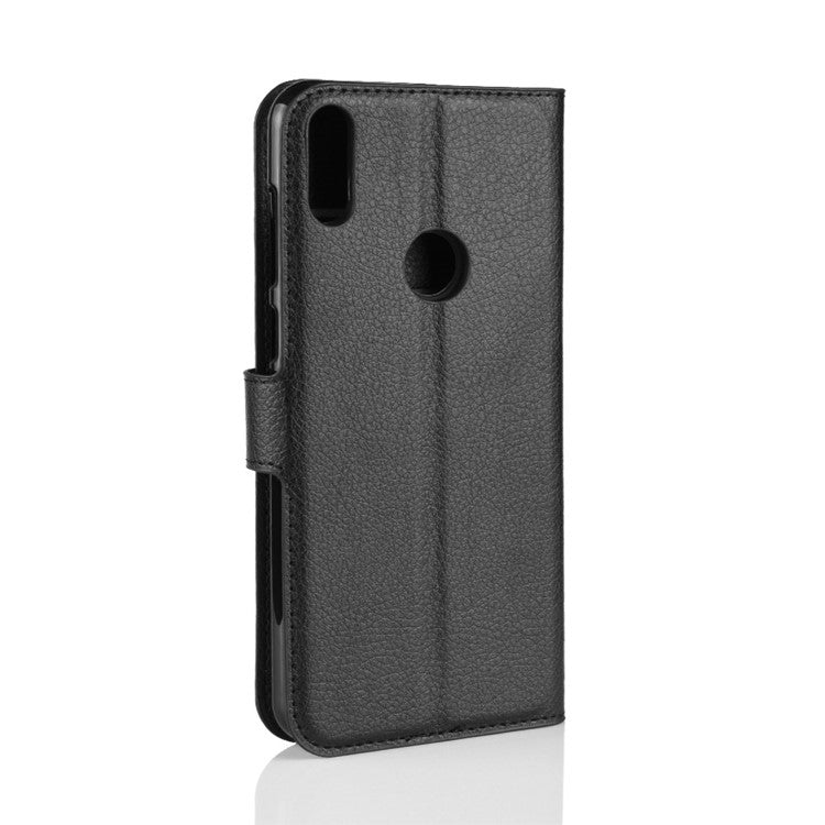 Litchi Skin Wallet Leather Stand Case for Asus Zenfone Max Pro (M1) ZB601KL - Black