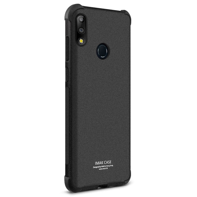 IMAK Skin Feel Drop-proof TPU Cell Phone Case for Asus Zenfone Max Pro (M2) ZB631KL - Matte Black