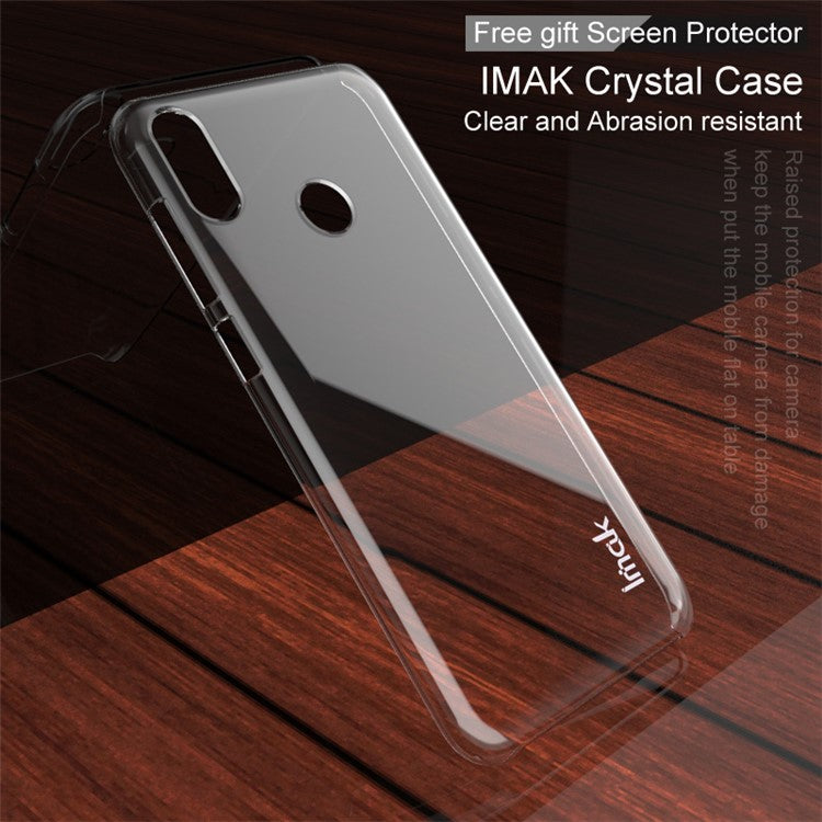 IMAK Crystal Case II Anti-scratch Clear PC Phone Cover + Screen Protector for Asus Zenfone Max (M2) ZB633KL