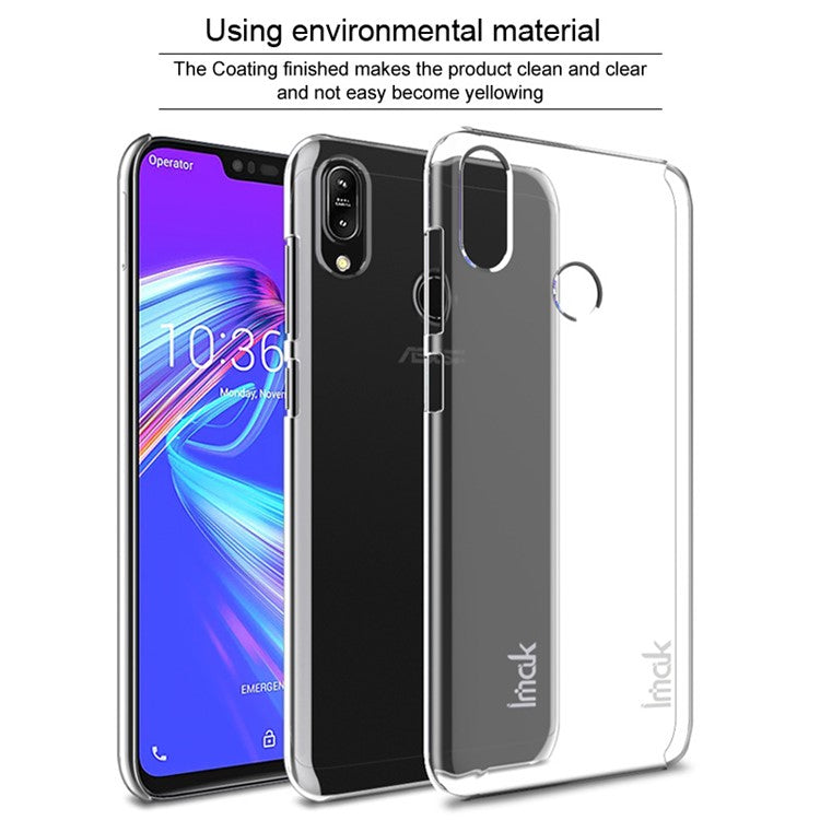 IMAK Crystal Case II Anti-scratch Clear PC Phone Cover + Screen Protector for Asus Zenfone Max (M2) ZB633KL