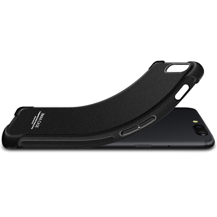 IMAK Silky Anti-drop Soft TPU Phone Cover + Screen Protector Film for Asus Zenfone 6 ZS630KL - Matte Black