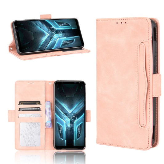 Wallet Stand Flip Leather Protective Case for Asus ROG Phone 3/ZS661KS/ROG Phone 3 Strix - Pink