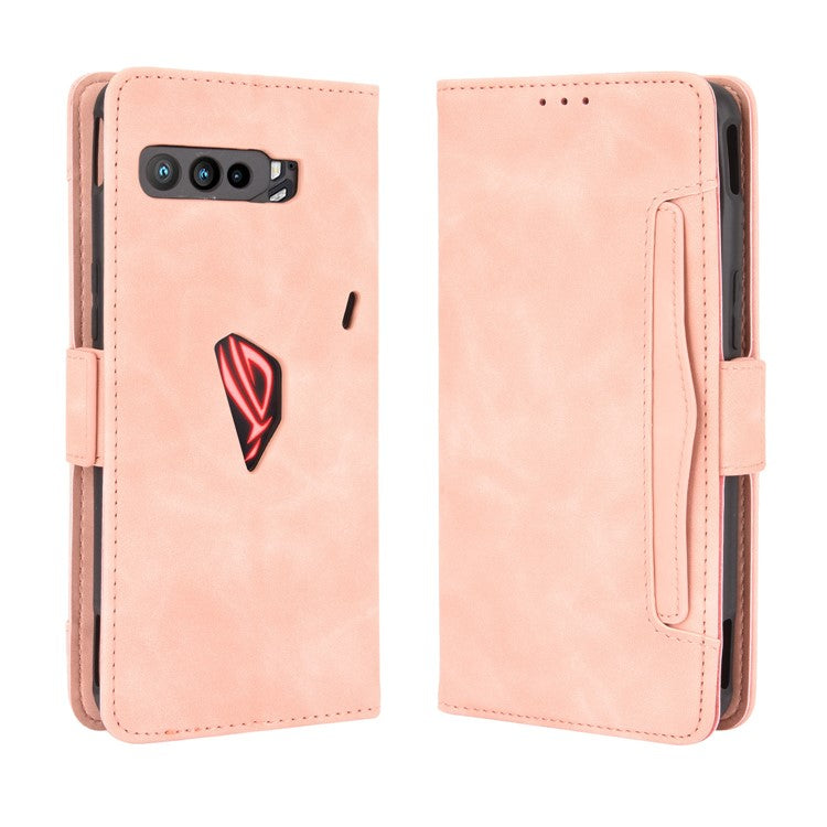 Wallet Stand Flip Leather Protective Case for Asus ROG Phone 3/ZS661KS/ROG Phone 3 Strix - Pink