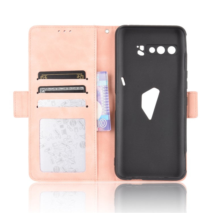 Wallet Stand Flip Leather Protective Case for Asus ROG Phone 3/ZS661KS/ROG Phone 3 Strix - Pink