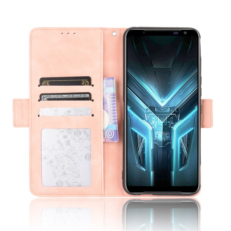Wallet Stand Flip Leather Protective Case for Asus ROG Phone 3/ZS661KS/ROG Phone 3 Strix - Pink