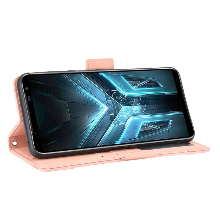 Wallet Stand Flip Leather Protective Case for Asus ROG Phone 3/ZS661KS/ROG Phone 3 Strix - Pink