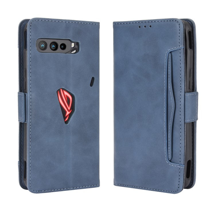 Wallet Stand Flip Leather Protective Case for Asus ROG Phone 3/ZS661KS/ROG Phone 3 Strix - Blue