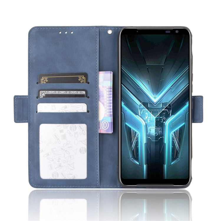 Wallet Stand Flip Leather Protective Case for Asus ROG Phone 3/ZS661KS/ROG Phone 3 Strix - Blue