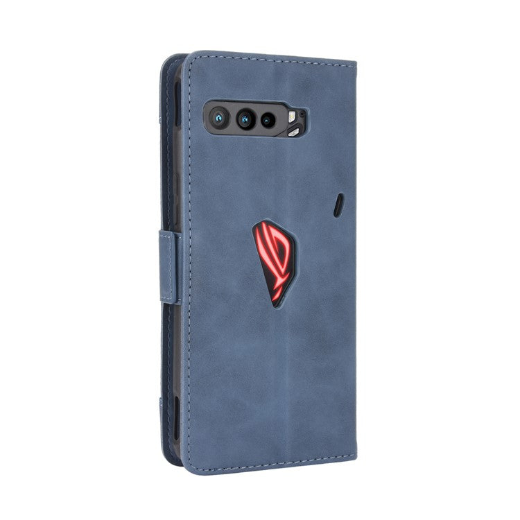 Wallet Stand Flip Leather Protective Case for Asus ROG Phone 3/ZS661KS/ROG Phone 3 Strix - Blue