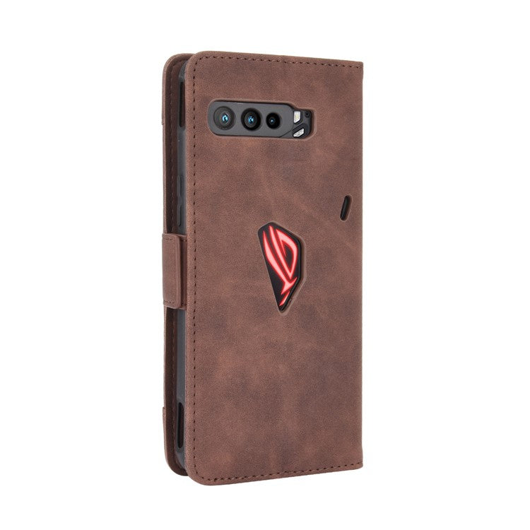 Wallet Stand Flip Leather Protective Case for Asus ROG Phone 3/ZS661KS/ROG Phone 3 Strix - Brown