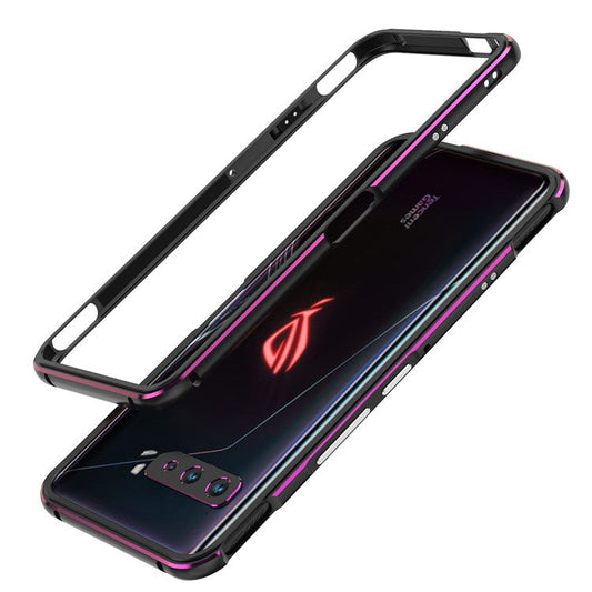 Metal Frame Protective Phone Cover for Asus ROG Phone 3 ZS661KS - Black / Purple